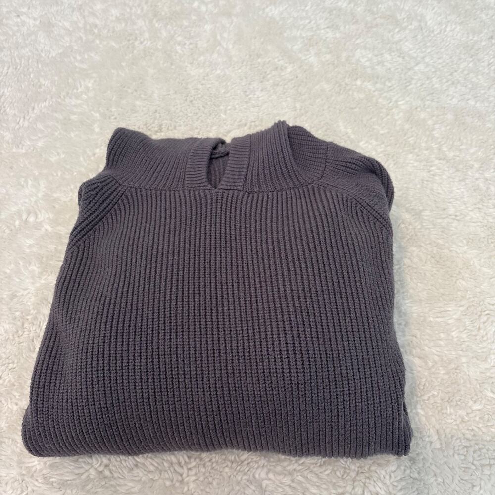 Edikted Women's Wynter Oversized Ribbed Hoodie Gray Sz M College Casual Preppy